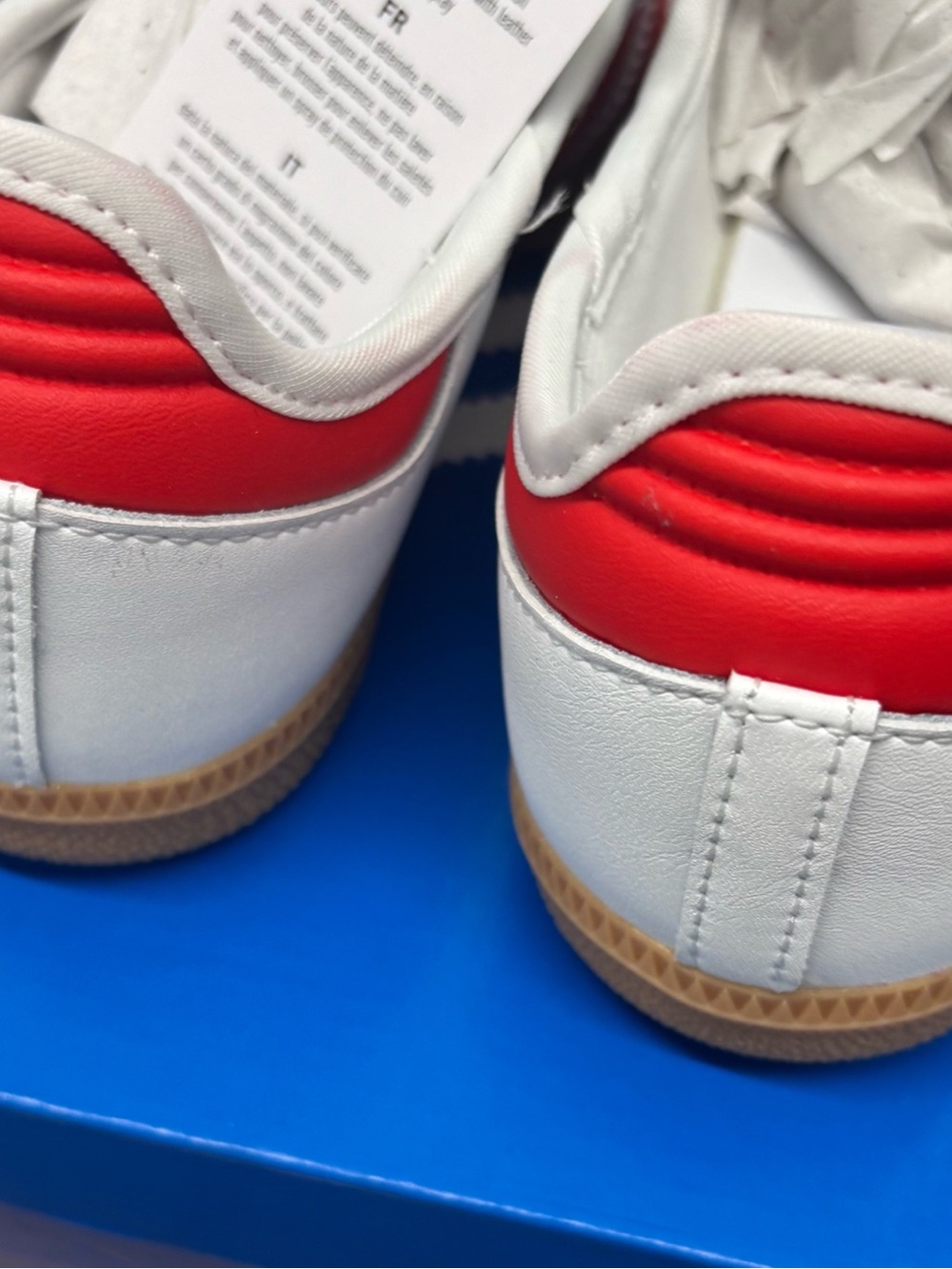 NIB Adidas Samba Mary Jane Sneaker in White and Red Sz 4y=5.5 Women - Picture 3 of 5